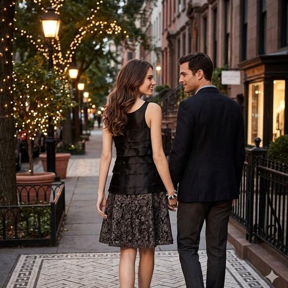 White House Black Market Silk Tiered Shell Top - Picture 6 of 6